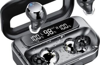 Lekaby Wireless Earbuds,Wireless Earphones Bluetooth 5.3 in Ear with 4 ENC Noise Cancelling Mic,2025 Bluetooth Earphones 128Hrs Deep Bass HI-FI Stereo Sound,LED Display Headphones IP7 Waterproof