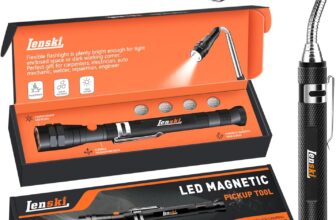 Lenski Gifts for Men, Magnetic Torch, LED Magnetic Tool Gadgets for Mens, Birthday Gifts for Men, Father s Day Gifts from Daughter Son, Birthday Fathers Day Gifts, Tools for Mens Gift for Him