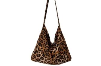 Leopard Tote Bag for Women, Canvas Shoulder Bag, Large Capacity