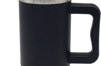 Lesser & Pavey Black Drinks Cup 700ml for Hot & Cold Drinks Durable Coffee Cups for Home & Office Comfortable & Easy-to-Hold Coffee Mugs for Beverages & Daily Use