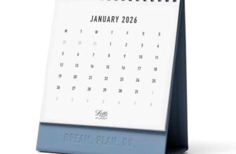 Letts of London Conscious 2026 Desk Calendar,clay,ocean,rosewater sage