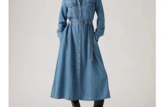 Levis Blue Denim Quincey Maxi Dress