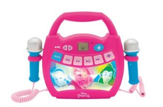 Lexibook Disney Princess Pink Portable Karaoke Player for Kids
