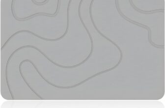 Liameph Stone Bath Mat Quick Dry, Super Absorbent, Non Slip, Diatomite Bath Mat for Bathroom, Kitchen, Entryway (Light Gray, 40 60cm)