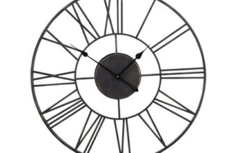 Libra Interiors Large Skeletal Outdoor Wall Clock
