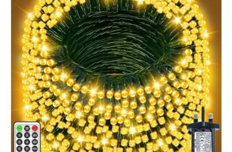 Lightning Deal-LYNNON 80m 1600LED Outdoor Fairy Lights Warm White