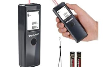 Lightning Deal-Laser Distance Meter 50m, 3mm, IP54, 2x AAA, Gray