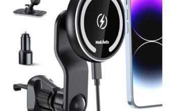 Lightning Deal-MagSafe Car Mount Charger 15W Wireless, 360 Rotation