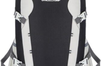 Lightweight Foldable Backpack – Multiple Compartments and Reflective Strips for Travel, Camping, Hiking, Black&grey, 20.1L11.8W7.9H, Minimalistic