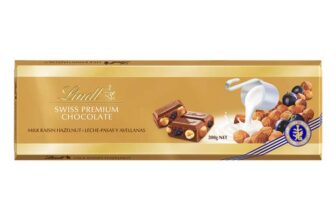 Lindt Swiss Milk Chocolate Hazelnut and Raisin Gold Bar 300g £5.52 S&S
