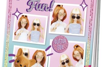 Lisciani – BARBIE Glitter Sketchbook – Glossy Colouring Book 32 Pages – Creative Activity for Girls from 4 Years – Develops Fine Motor Skills, Imagination and Concentration – Screen-Free