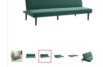 Living and Home Modern Green Convertible Sofa Bed