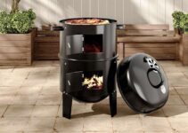 Living and Home Outdoor Upright Smoker Grill Charcoal BBQ – w/Code, Sold By Living and Home
