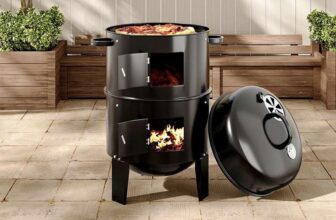 Living and Home Outdoor Upright Smoker Grill Charcoal BBQ – w/Code, Sold By Living and Home