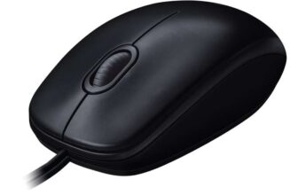 Logitech M100 Wired USB Mouse, 3-Buttons,1000 DPI Optical Tracking, Ambidextrous, Compatible with PC, Mac, Laptop – Black