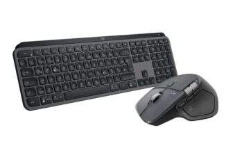 Logitech MX Master 4, Wireless Mouse Advanced Performance Haptic Feedback, UltraFast Scrolling, Bluetooth, MacOS MX Keys S Wireless Keyboard