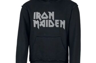 Logo Hoodie Black-Grey by Iron Maiden