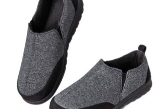 LongBay Mens Jersey Memory Foam Slippers