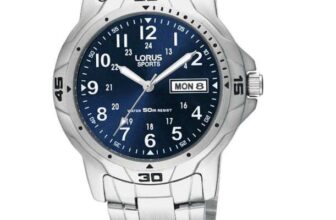 Lorus Gents Stainless Steel Bracelet 39mm 5ATM Watch RXN51BX7 – With Code