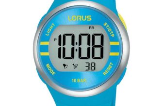 Lorus blue digital watch
