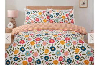 Lottie Floral Bedding Set – Orange / Single – Free C&C