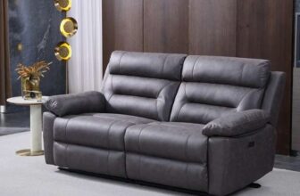 Lucca Grey Fabric Power Reclining Large 2 Seater Sofa