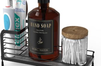 Luxspire Toothbrush Holders, Bathroom Organizer Countertop with Stone Drying Mat & Non-slip Pads, Stainless Steel Electric Toothbrush Holder for Bathroom Countertop & Kitchen Sink, Black