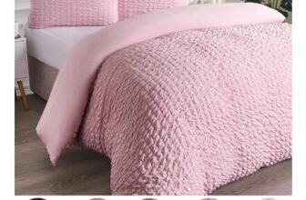 Luxury Seersucker Duvet Cover Set, Geo Pillowcase, King Size