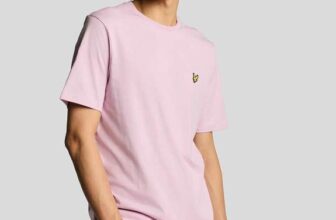 Lyle and Scott Mens Pink Light Plain T-Shirt with code