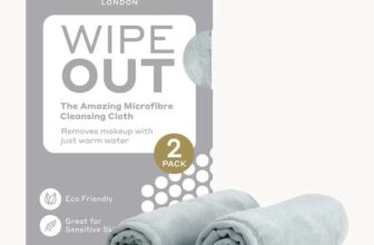 MAGNITONE WipeOut Microfibre Cleansing Cloths, Grey 2 Pack