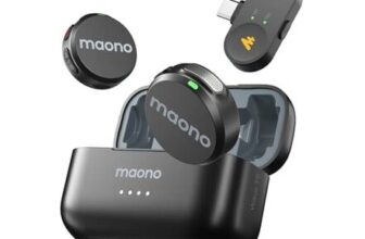 MAONO Lavalier USB-C Wireless Mic for iPhone/Android/PC, 48KHz/24Bit, 300m, T5