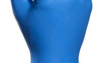 MAPA Professional JERSETTE 308 Food Safe Gloves in Latex, Waterproof Gloves, Blue, Size 9 Protective Gloves (1 Pair)