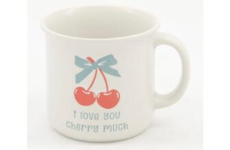 MARKET FINDS White I Love You Cherry Much Mug