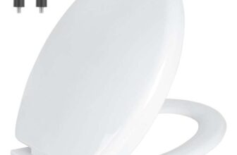 MASS DYNAMIC White Soft Close Toilet Seat, Quick Release for Easy Cleaning