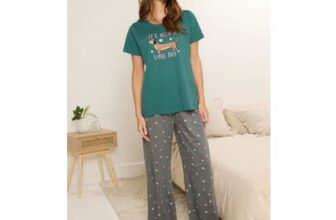 M&Co Green Cotton Pyjama Set