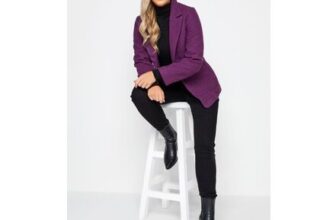 M&Co Purple Boucle Blazer