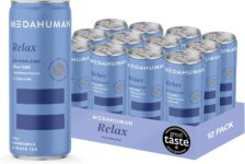 MEDAHUMAN CBD Still Drink (20mg), Relax, Chamomile & Black Tea, with Ashwagandha, L-Theanine, Magnesium & Vitamin D3, Nootropic, Adaptogen & CBD Relaxation & Anxiety Relief Drink (Pack of 12 x 250ml)