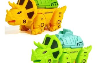 MIFKLMV 2 Pack Press-and-Go Dinosaur Toy Cars