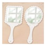 MINWEGI Vintage Hand Mirror Duo, Square and Round