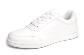 MIXIN Womens Lace-up Low-Top Sneakers, White, Size 7