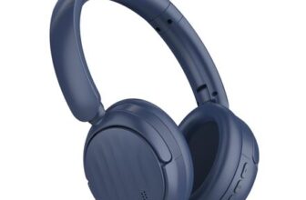 MMWOWARTS Bluetooth ANC Headphones, Over-Ear, 35h Playtime, Foldable, Blue