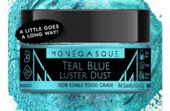 MONGASQUE Teal Blue Edible Glitter for Drinks 7g