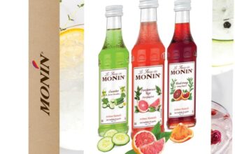 MONIN Premium Cocktail Syrup Gift Set 3x5cl. 1x Cucumber, 1x Pink Grapefruit, 1x Rose Syrup. Gift for Cocktail Lovers: Perfect for Making Flavoured G&Ts, Spritzes and Seltzers at Home