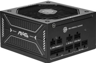 MSI MAG A650GLS PCIE5 Power Supply Unit, 650W, 80 PLUS Gold, ATX 3.1, PCIe 5.1 GPU Support,