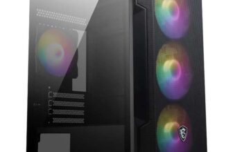 MSI MAG FORGE M100R Midi Tower Gaming Computer Case, Black