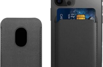 Mag-Safe Wallet Leather Compatible with iPhone 17/16/15/14/13/12 Mini/Plus/Pro/Max, RFID Card Holder with Magnetic Attachment (Black)