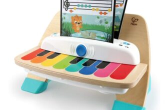 Magic Touch Piano Toy, Wooden Instrument, 2 Modes, 6 Songs