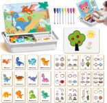 Magnetic Puzzles Face Dress up Travel Game Double Side Preschool Educational Learning Toy, Magnetic Boy Crazy Face Dress Up Game, Funny Face Magnetic Travel Play Set, Educational Game for Kids (D)