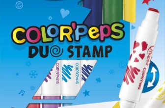 Maped ColorPeps Duo Stamp Colouring Felt Pens, 8 Pack of Pens with Stamps, 8 Colours