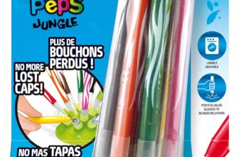 Maped Jungle Innovation Felt pens – 12 Washable Colouring Pens With Compact Storage System – No More Lost Lids
